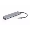 Gembird A-CM-COMBO3-03 USB Type-C 3-in-1 daudzportu adapteris (Hub + HDMI + PD)