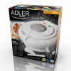 Vafeļu dzelzs Adler AD 3038 — viena apaļa vafele, 1500 W, regulējams termostats, nepiedegošas plāksnes, pelēks/baltss