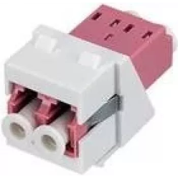 Rutenbeck Keystone modulis KMK-LC-D OM4 balts — LC Duplex OM4 optisko šķiedru ieliktnis