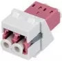 Rutenbeck Keystone modulis KMK-LC-D OM4 balts — LC Duplex OM4 optisko šķiedru ieliktnis