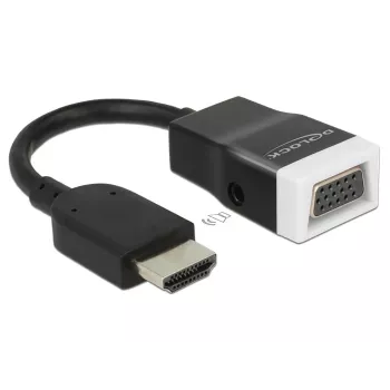 Video kabeļa adapteris HDMI Type A uz VGA D-Sub + 3,5 mm DeLOCK 65587