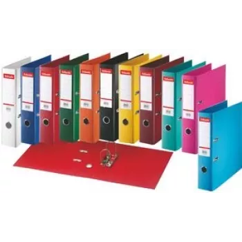 Esselte Lever Arch File Standard PP, 30% pirmslietošanas pārstrādes plēve, FSC® bez metāla papēža A4/75 mm