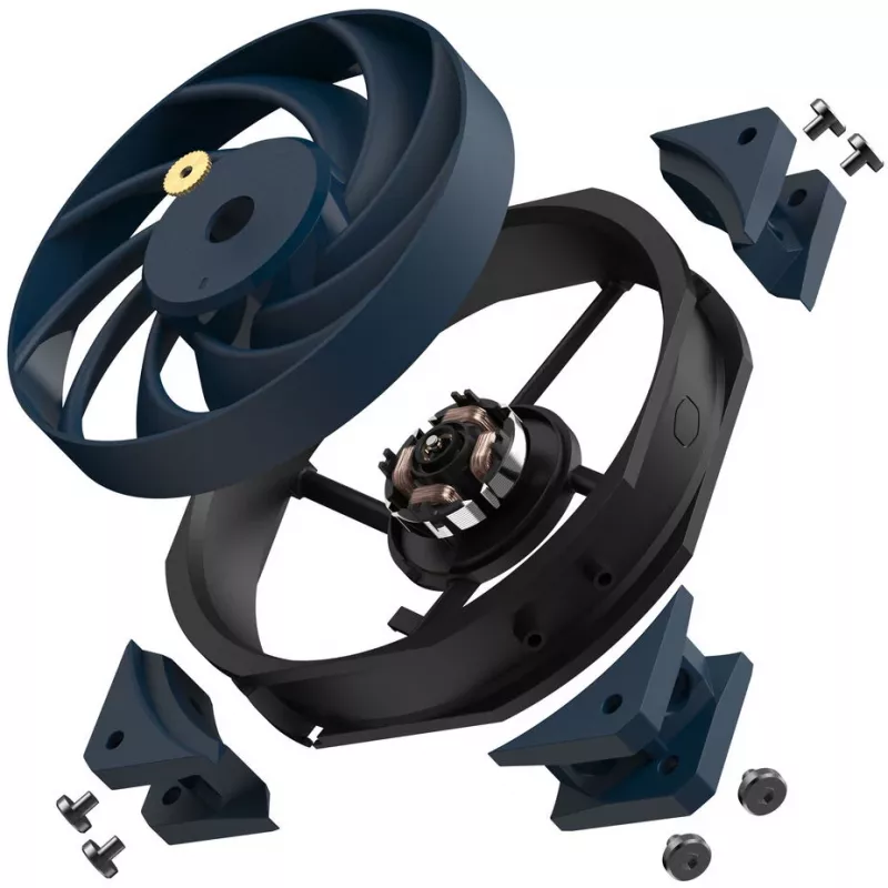 Ventilators Cooler Master Mobius 120 OC 12 cm Melns 3 Ātrumi 3200 RPM
