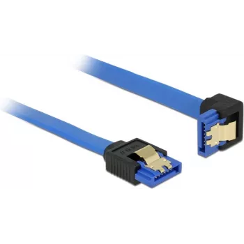 SATA kabelis DeLOCK 85091 0,5 m SATA 7-pin melns zils