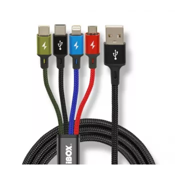 Universal 4 in 1 charging kabelis I-BOX USB IKUM4W1