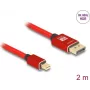 DeLOCK Mini DisplayPort uz DisplayPort kabelis 8K 60 Hz 2 m sarkans metāls bez fiksatora