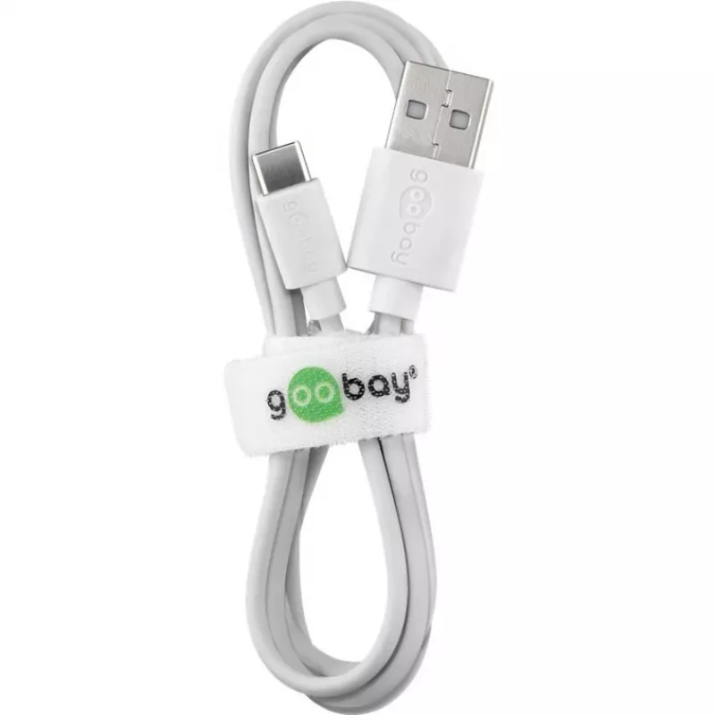 Wentronic 59130 2m USB A USB C vīriešu vīriešu balts USB kabelis (59130)