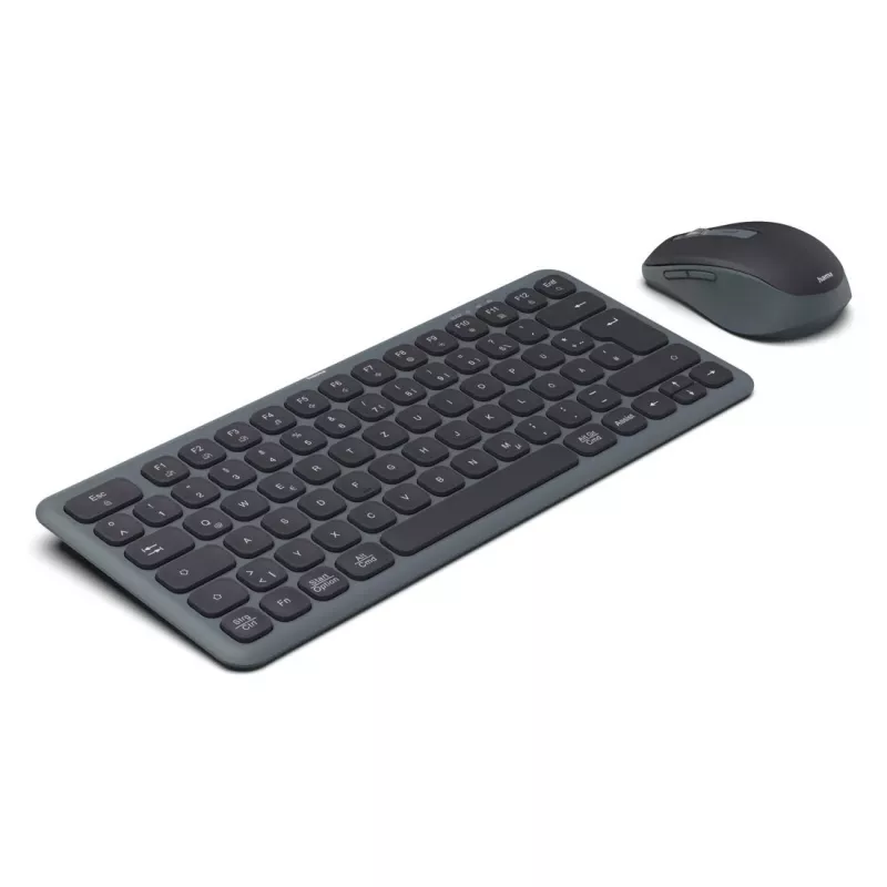 Daudzaparatūras tastatūras un peles komplekts melns pelēks