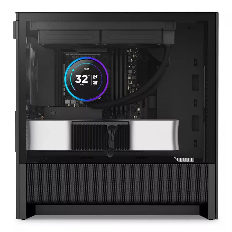 NZXT H3 Flow Micro ATX korpuss ar gaisa plūsmu - Melns