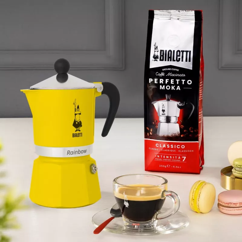 Moka katliņš Bialetti Rainbow Melns Dzeltens