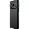 Mujjo Full Leather Case vāciņš priekš iPhone 17 Pro Max Melns