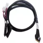 SAS kabelis ADAPTEC Microchip Technology 2305500-R SlimSAS ×8 uz 2×2SFF-8639 U.2, 0.8 m, melns