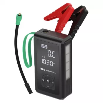 Ārējais akumulators zaļa Cell CJSGC03 8000 mAh Li‑Ion, OLED displejs, USB‑C & USB‑A, 500 mA izeja, iebūvēta lukturīša