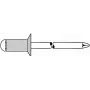 Aklā kniede GESIPA 5x12 mm iegremdēta galva KS 6,0–8,0 mm materiāliem, iepakojumā 500 gab.