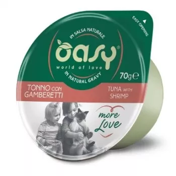 Oasy More Love tunciņš ar garnelēm 70 g kauss