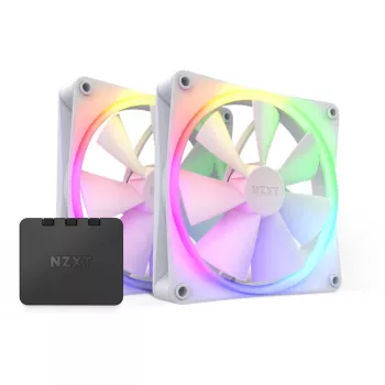 NZXT F140 RGB 140mm divu ventilatoru komplekts, balts
