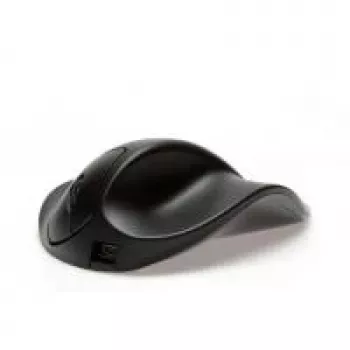 BakkerElkhuizen HandShoeMouse Mazs Bezvadu, Labā roka, Optiskais, RF Bezvadu, 1000 DPI, Melns