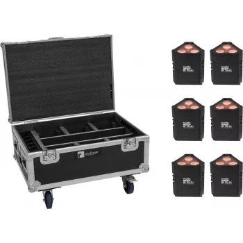 Apgaismojuma komplekts EUROLITE 6x AKKU IP TL-3 QCL ar koferi un uzlādes funkciju