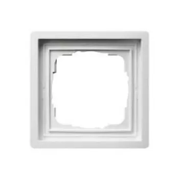 Gira 0211112 sienas plāksne / slēdža pārsegs, bez skrūvēm, balts, 83,3 × 83,3 mm, 10,6 mm biezs