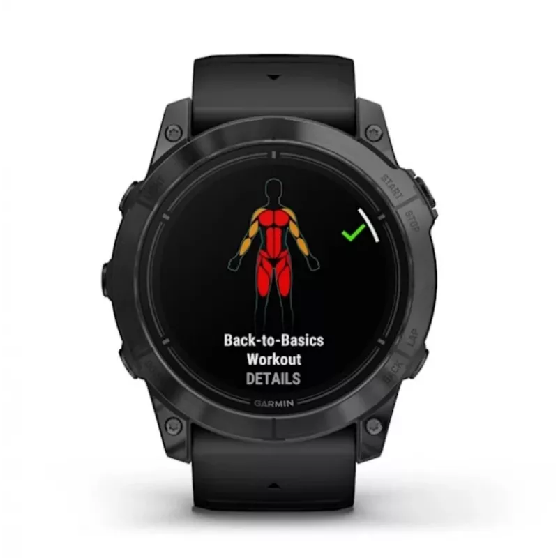 Viedpulkstenis GARMIN epix Pro (Gen 2) — 1,4 collu AMOLED 454×454, 32 GB, GPS, Wi‑Fi, Bluetooth, 51 mm korpuss, 98 g, melns silikons