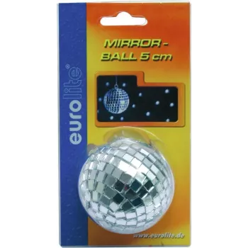 Spoguļbumba 5 cm EUROLITE 50100110 — dekoratīva disko sfēra, 5 cm diametrs, blistera iepakojums