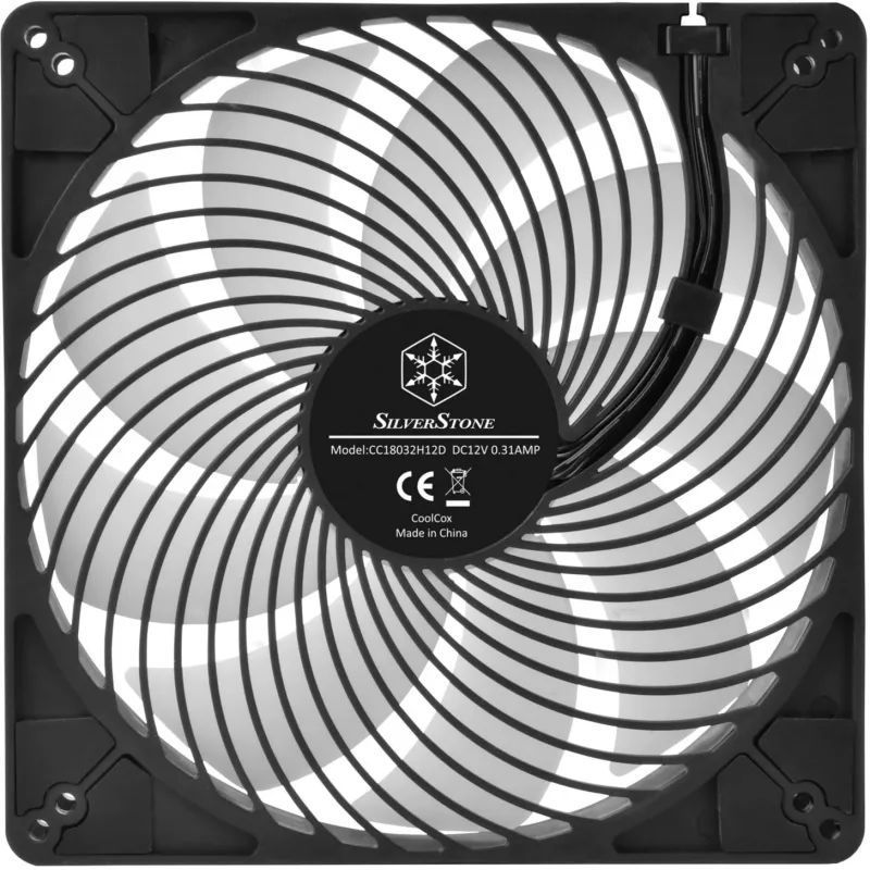 SilverStone Air Penetrator 184i ARGB 180mm korpusa ventilators - melns