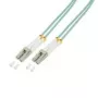 Logilink - Patch-Cable - LC Multi-Mode (M) - LC Multi-Mode (M) - 50 cm - Fibre Optic - 50/125 micrometre - OM3 - Halogen-Free - akvamarīns (FP3LC00)