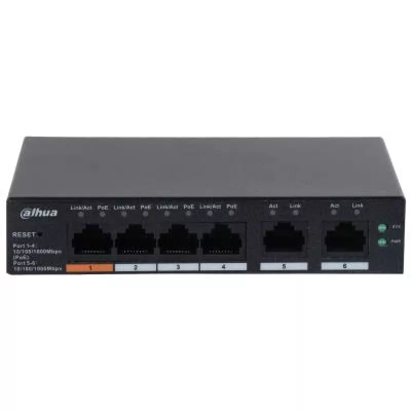 Dahua Technology DH-CS4006-4GT-60 tīkla komutators Pārvaldīts L2 Gigabit Ethernet (10/100/1000) Power over Ethernet (PoE) Melns