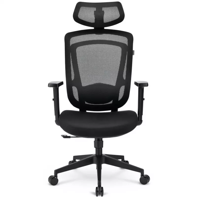 Biroja krēsls Sharkoon OfficePal C10 — melns, ergonomisks dizains, regulējams augstums