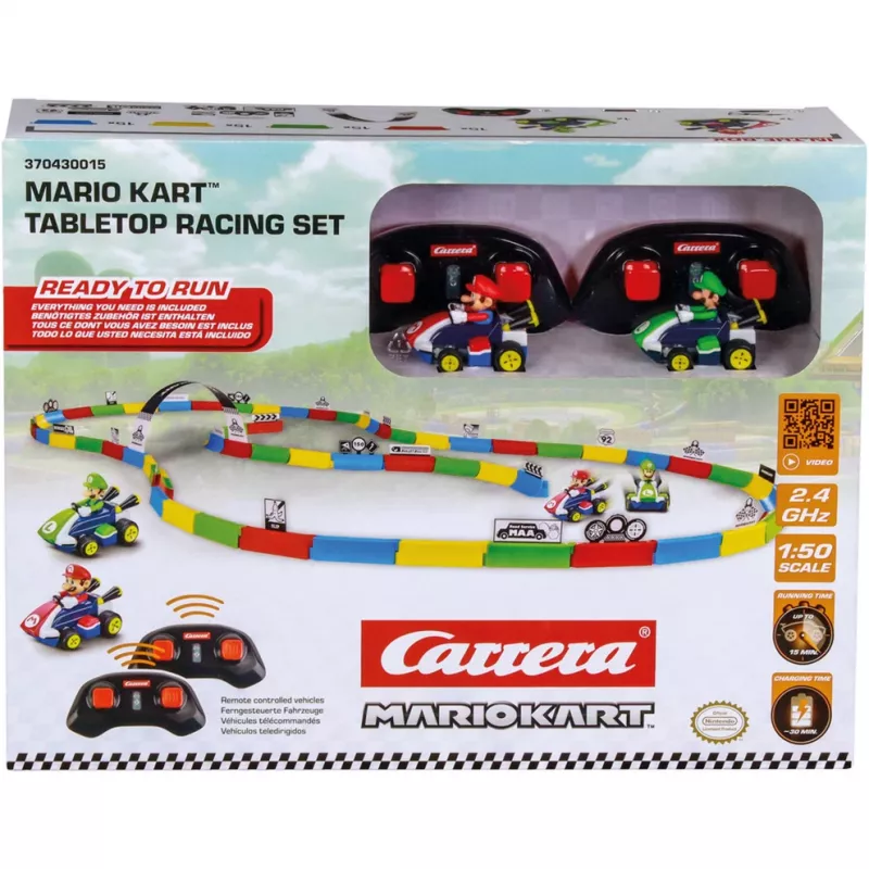 CARRERA RC galda sacīkšu Mario komplekts 370430015 – 2,4 GHz galda RC Mario & Luigi