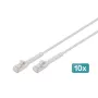 Digitus CAT 6A F-FTP lokans ielāpu vads, varš, 3 m, pelēks, 10 gab.