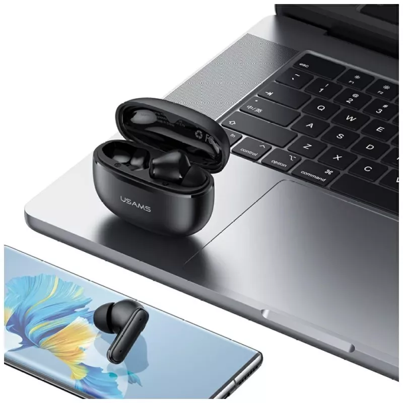 Bluetooth austiņas Usams E05 TWS melnas