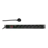 Pārsprieguma aizsargs LogiLink PDU7C01 Melns 7 maiņstrāvas rozetes 230 V 2 m