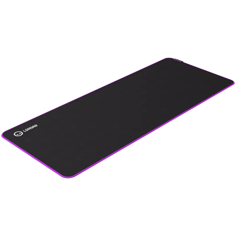 Lorgar Main 319, Gaming peļķis, Ātrgaitas virsma, Purpura pretslīdes gumijas pamatne, izmērs: 900mm x 360mm x 3mm, svars 0.6kg