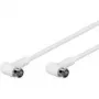 Wentronic Goobay SAT leņķiskais savienojuma kabelis, F-Quick, 100% ekranēts, balts, 1,5 m - F-spraudnis (Quick) 90° F-spraudnis (Quick) 90° (67341)
