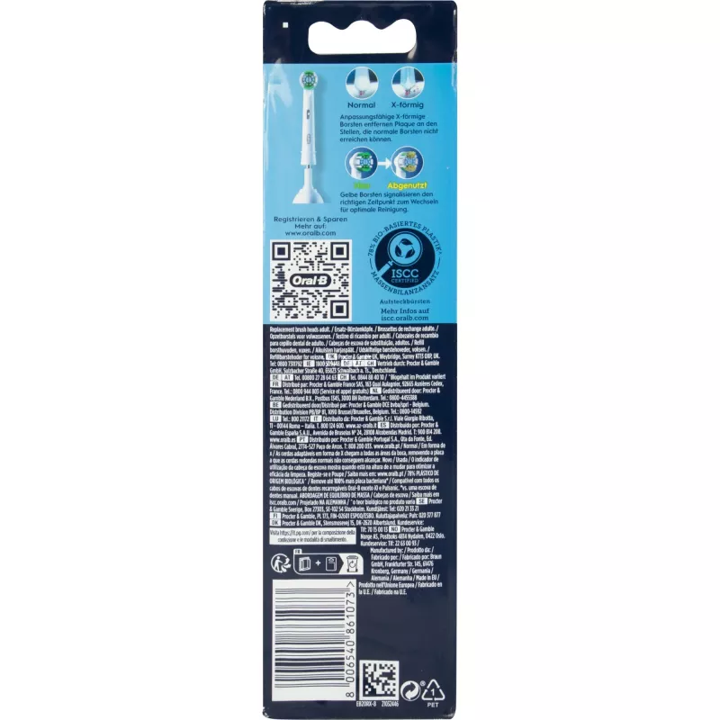 Oral-B Sonic zobu birstes galviņu maiņas komplekts 8 gab., modelis 861073, Precis balta