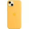 Silikona maciņš Apple iPhone 15 Plus MagSafe oranžā krāsā