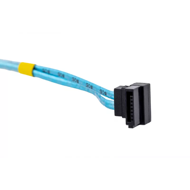 SATA kabelis Supermicro CBL-0186L 4x apaļš 0,56 m, SATA I, taisns vīrietis–vīrietis, melns/zils/balts