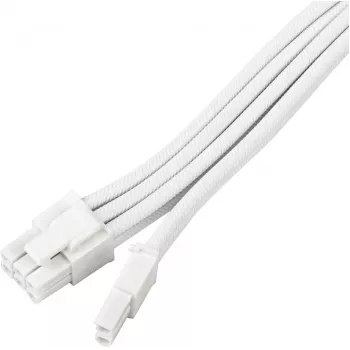 Barošanas avota pagarinātāja kabelis SILVERSTONE PCIe 8‑pin SST-PP07E-PCI8W-V2 30 cm balts