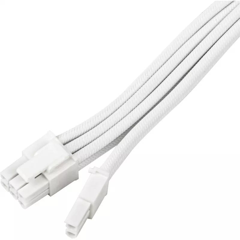 Barošanas avota pagarinātāja kabelis SILVERSTONE PCIe 8‑pin SST-PP07E-PCI8W-V2 30 cm balts