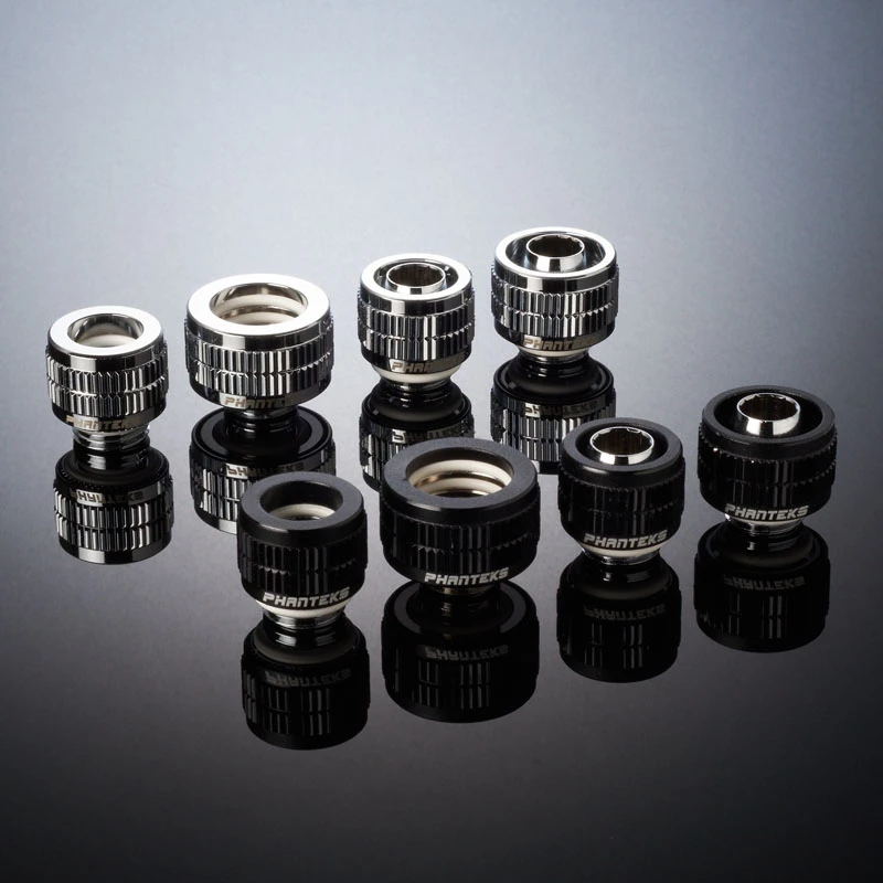 Kompresijas savienotājs PHANTEKS PH-STC1310_BK — misiņš, iekšējais diametrs 13 mm, 1 gab.