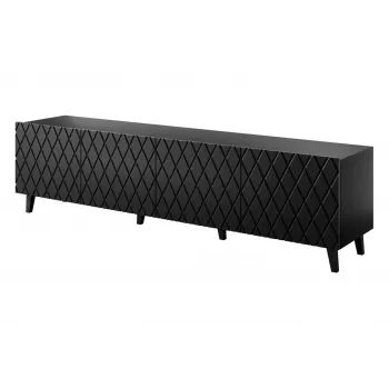 RTV skapis ASTI 200x42x52 matēts melns