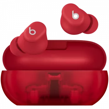 Beats Solo Buds - patiesi bezvadu austiņas - caurspīdīgi sarkanas, modelis A3151 A3150 A3152