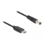 DeLOCK USB Type-C strāvas kabelis 1 m 5.5 x 2.1 mm vīrišķais 5 V 1.5 A