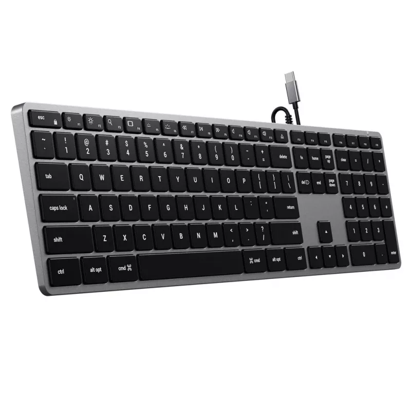 Satechi plāns W3 tastatūra USB-C ar ciparu paneli (pelēka)