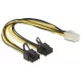 DeLOCK 83433 iekšējais barošanas kabelis 0.3 m PCI-E 6+2 kontaktu 6-kontaktu