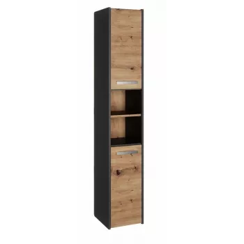 Topeshop S30 ANTRACYT/ARTISAN vannas istabas uzglabāšanas skapis