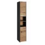 Topeshop S30 ANTRACYT/ARTISAN vannas istabas uzglabāšanas skapis