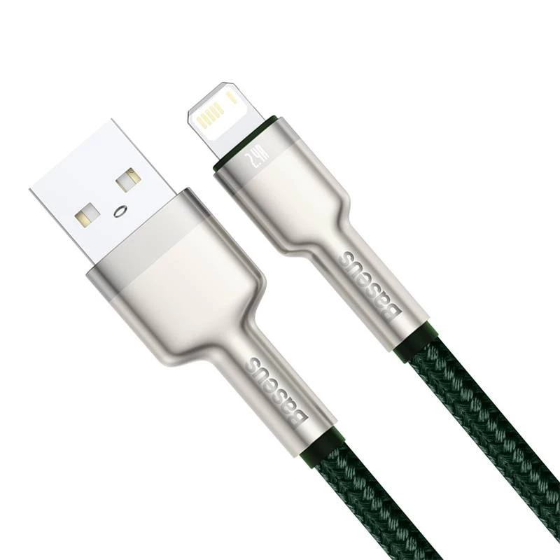 USB-A uz Lightning kabelis Baseus 1 m, zaļš
