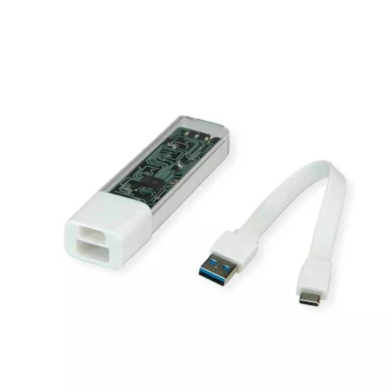 ROLINE mobils USB 3.2 Gen 1 centrmezgls, 4 porti, A+C savienojuma kabelis